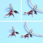  Mädchenhafter Silberanhänger mit Zirkonkristall