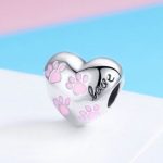 Silberanhänger, Herz mit Pfoten