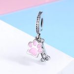 Silberanhänger, Pfote und Knochen