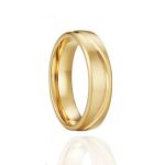 Herren-Ehering, Titanstahl, Gold, Größe 11