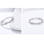 Silberring mit Kristallen, lila, Größe 8