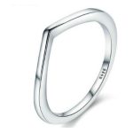 Silberring, unregelmäßige Form, Größe 8