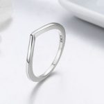 Silberring, unregelmäßige Form, Größe 8