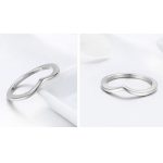 Silberring, unregelmäßige Form, Größe 8