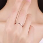 Silberring, unregelmäßige Form, Größe 8