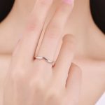 Silberring, unregelmäßige Form, Größe 6