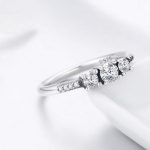 Silberring mit drei Kristallen, Größe 6