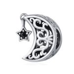  Silberner Mondanhänger mit Stern
