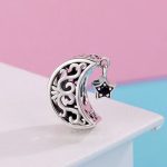  Silberner Mondanhänger mit Stern