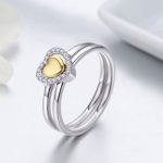 Silberring mit herzförmiger Verzierung, Größe 7