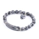  Labradorit-Armband mit Herzanhänger
