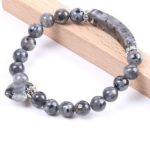  Labradorit-Armband mit Herzanhänger