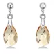 Tropfenförmige Ohrringe verziert mit Swarovski-Kristallen, Pfirsich