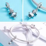  Silberner Junge-Charm mit Zirkoniumkristall