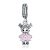  Silberner kleiner Mädchenanhänger mit Zirkoniumkristall