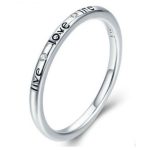 Silberring mit der Aufschrift Love, Größe 6