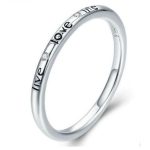 Silberring mit der Aufschrift Love, Größe 7