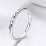 Silberring mit der Aufschrift Love, Größe 7