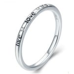 Silberring mit der Aufschrift Love, Größe 8