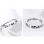 Silberring mit der Aufschrift Love, Größe 6