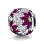 Ezüst charm, virág