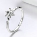 Silberring mit Sternverzierung, Größe 7