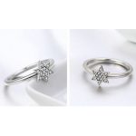 Silberring mit Sternverzierung, Größe 7