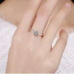 Silberring mit Sternverzierung, Größe 7