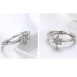 Silberring mit Sternverzierung, Größe 6