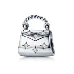 Ezüst charm, női táska