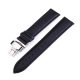 Uhrenarmband mit Butterfly-Schließe, Leder, 20 mm, schwarz
