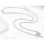 Silberne Halskette mit Katze, Zirkoniumstein