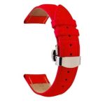 Lederarmband mit Butterfly-Schließe, 20 mm, rot