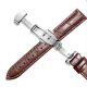 Lederarmband, 24 mm, braun-weiß