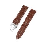 Lederarmband, 24 mm, braun-weiß