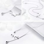 Silberne Halskette mit Katzenanhänger