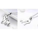 Silberne Halskette mit Reiteranhänger