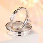 Ezüst női karikagyűrű, csiszolt, 7-es méret