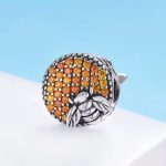Ezüst charm, méhecske