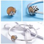 Ezüst charm, méhecske