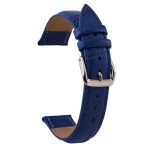 Damen-Uhrenarmband aus Leder, blau 20 mm
