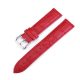 Damen-Uhrenarmband aus Leder, rot, 20 mm