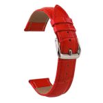 Damen-Uhrenarmband aus Leder, rot, 20 mm