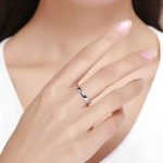 Silberring im klassischen Stil, platiniert, Größe 7