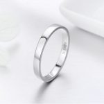 Silberring im klassischen Stil, platiniert, Größe 7