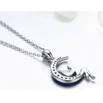 Silberne Halskette mit Glücksfee