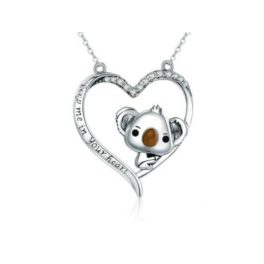 Silberne Halskette mit Koala