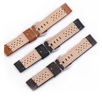 Herrenuhrenarmband aus Leder, 22 mm, hellbraun