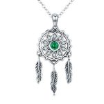 Silberne Halskette mit Traumfänger