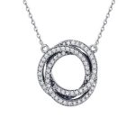 Silberne Halskette mit Kristallspirale